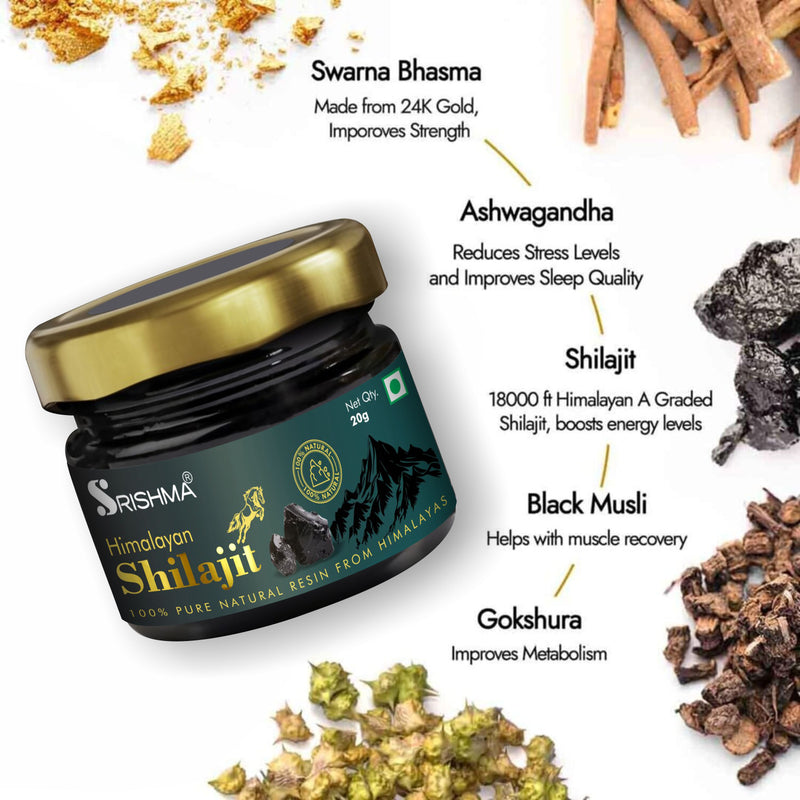 Himalayan Shilajit Resin for Strength, Power & Boosts Stamina | 100% Ayurvedic
