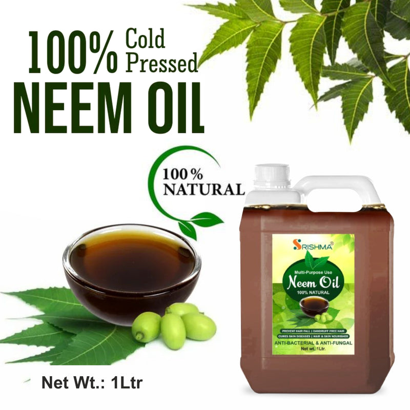 Cold Pressed Pure Neem Oil for Hair Dandruff | Neem Oil For Skin | Neem