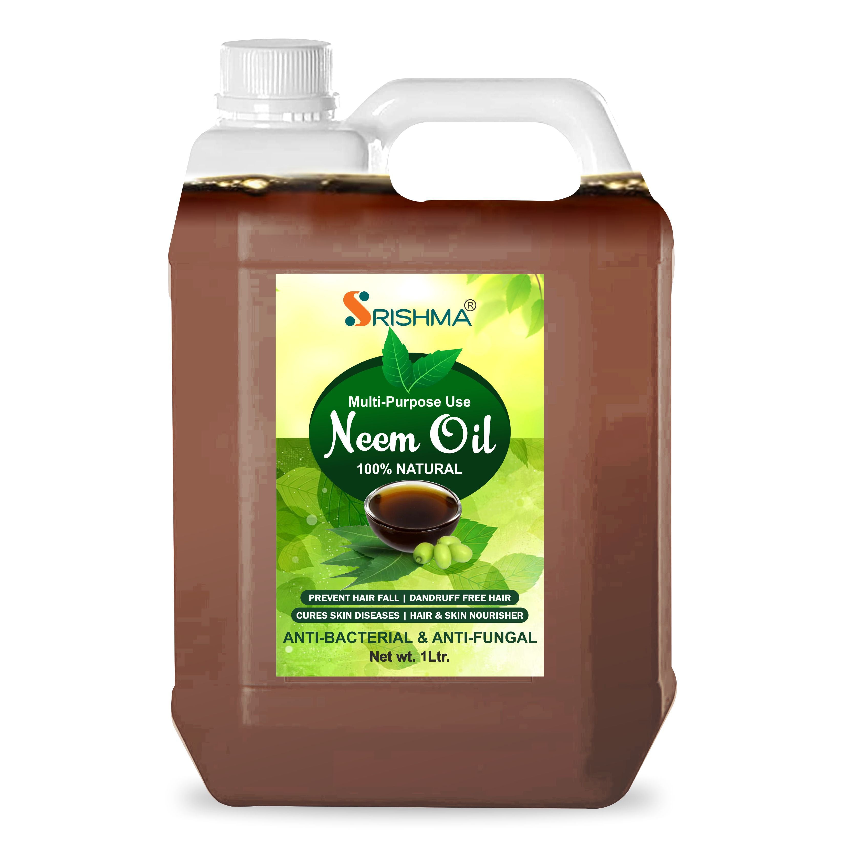 Cold Pressed Pure Neem Oil for Hair Dandruff | Neem Oil For Skin | Neem