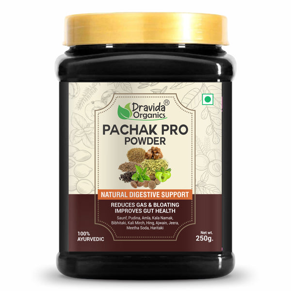 Draviada Oraganics Pachak Pro Powder for Gas and Indigestion, Acidity & Bloating 250G